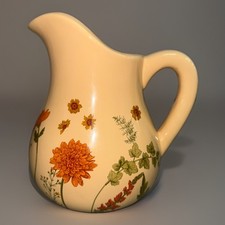 Vintage Style Deco Floral Pitcher Flowers Dec...
