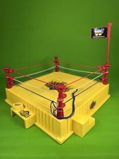 Hasbro WWF Yellow King of the Ring Wrestling Ring WWE Flag Stickers Ropes