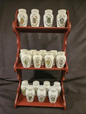 FRANKLIN MINT Gloria Vanderbilt Concepts Spice Jar Set 18 Jars