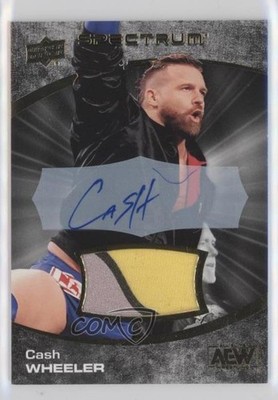 2021 AEW Spectrum Dark Memorabilia 8/10 Dash Wilder Cash Wheeler #45 Auto 04f2