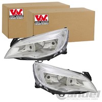 2X VAN Wezel H7/H7 Scheinwerfer SET Links+Rechts Passend FüR Opel Astra