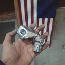 Vintage Chrome Finish Solid Fist Head Handle For Wooden Walking Stick Cane