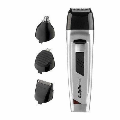 Babyliss Herren 8 IN 1 Pflegeset Körperhaarschneidemaschine Bartschneider 7056NU Silber