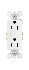 Legrand radiant 885WCC21 15 Amp Decorator Duplex Outlet, Side Wire or Push Wi...