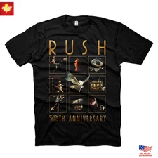 Trending Rush 50th Anniversary R50 Vignettes T-Shirt Classic Rock Band Tee Retro