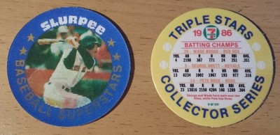 1986 7-11 Slurpee Mideast Baseball Coin/Disc #2 Boggs/George Brett/Pete Rose