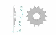 48731 - Standard Steel Sprocket 73301 520 Compatible with KTM 350 EXC-F 350 