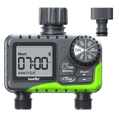 RainPoint Programmable Sprinkler Timer 2-Zone, Automatic Irrigation System