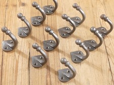 12 Coat Hooks U-Shape U Shape  Some Rust  Iron Metal Hat Towel Spade