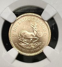 2017 SA Gold 50th Krugerand MS 70 Privy mark 1/10oz Lowest Mintage 2000 NOT PF