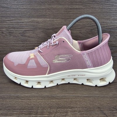 Skechers Glide-Step Pro Slip Ins Gr. UK 6 Dark Mauve Pink Creme Sneaker 