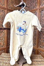 Vintage Disney Baby Tigger Footed Sleeper 0-3 M Terry cloth Winnie The Pooh Pj