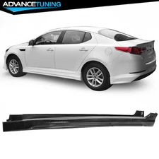 For 10-12 Kia Optima 4DR Type S Side Skirts Rocker Panel Extensions Unpainted PU