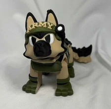 German Sheppard Army Dog, 5", Articulated Flexi Fidget Desk Pet Toy, 3d printed