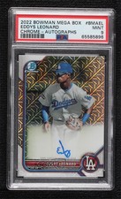 2022 Bowman Mega Box Chrome Mojo Eddys Leonard #BMA-EL PSA 9 MINT Auto 09gj