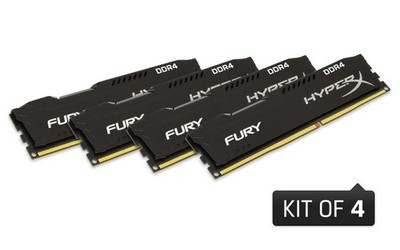 Kingston Hyper x Fury 16GB 2400 MHz DDR4 PC4-19200U RAM HX424C15FBK4/16
