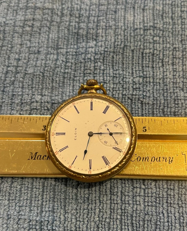 Vtg 1907 Elgin Pocket Watch Grade 314 15j  Gold Filled Victory Phil. Case Co - Image 4 of 4