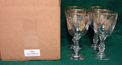 Tiffin PALAIS VERSAILLES Water Goblets SOLD IN SETS OF FOUR More Items Here