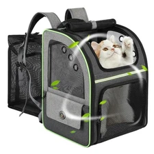 Cat Carrier Backpack, Large Cat Backpack Carrier Soft, Expandable Airline App...