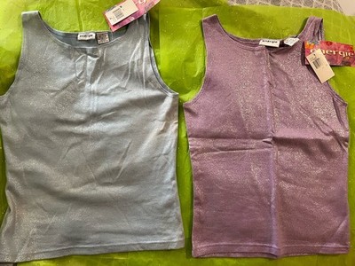 VINTAGE ENERGIE Glitter Shimmer Tanks nwt 90s Y2K