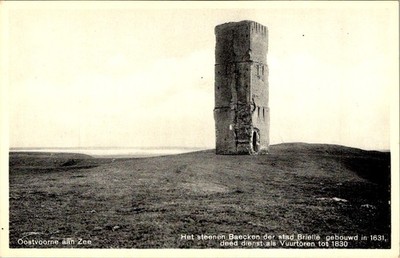 Postcard Stenen Baak Oostvoorne Lighthouse 1631-1830 Brielle Dutch Coast
