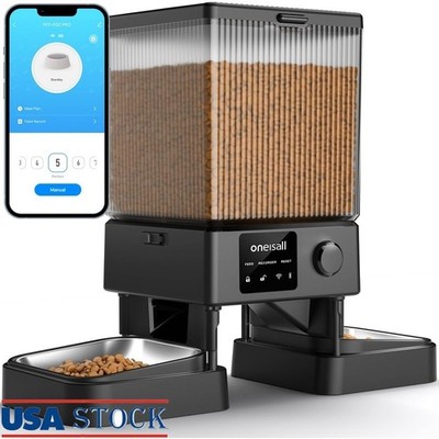 5G WiFi Cat Feeder Automatic Pet Dispenser Voice Recorder Smart App Control New