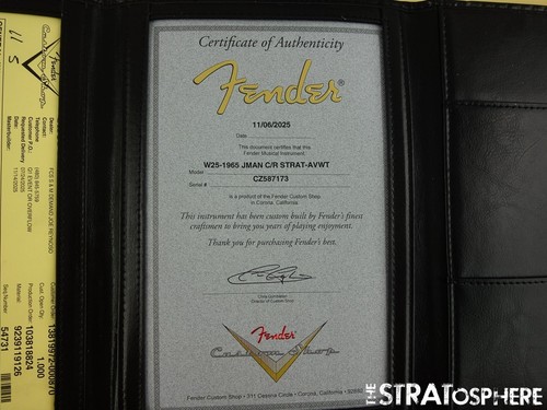 Fender USA Custom Shop 1965 C/R Stratocaster NECK & TUNERS Strat Rosewood - Picture 8 of 8