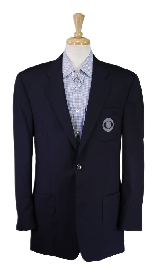 Chaqueta Blazer CBS Sports Azul Marino para Gary Danielson por Calvin Klein 42L Foto 3 de 4