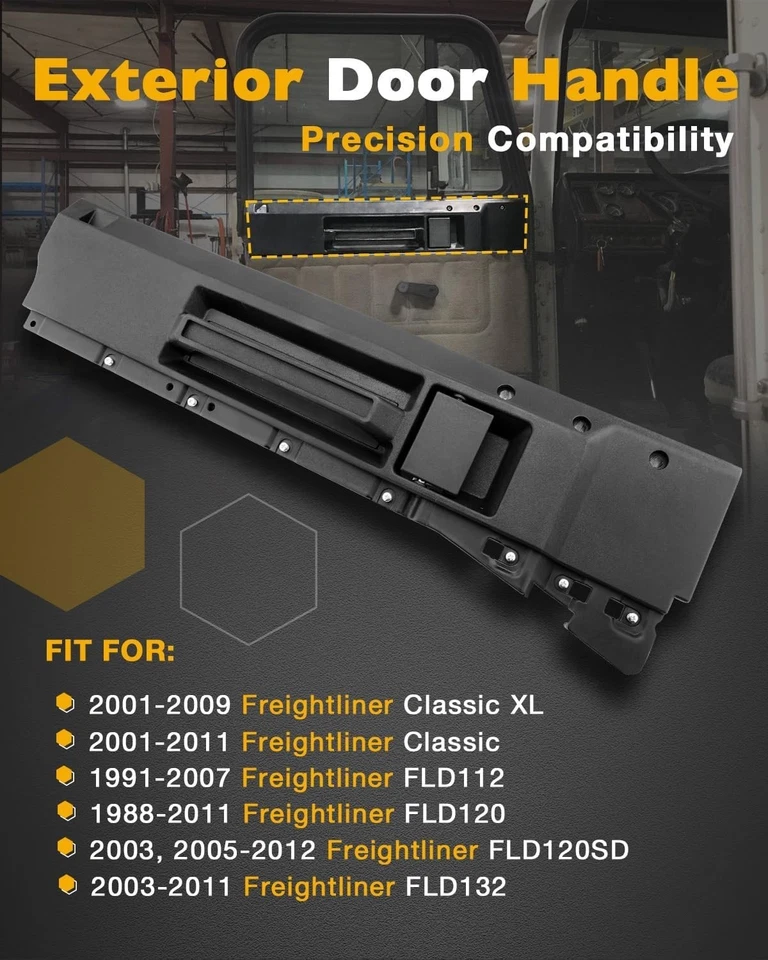 Driver Door Handle, Compatible With 1988-2012 Freightliner Classic XL, Classi... Foto 3 de 4