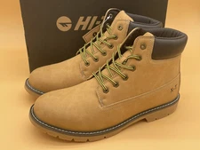 Size 12 - Hi-Tec Men Reznor 6” Soft Toe Boots Tan Brown NEW