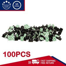 100Pcs Cable Clips Self-Adhesive Cord Wire Holder Management Organizer Clamp US