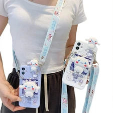 Cinnamoroll Iphone Air Case With Mirror, Neck Strap, Stand Function, Tpu Protec_