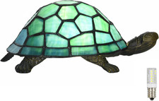 Turtle Stained Glass Table Lamp Vintage Animal Night Light Father Day Gift