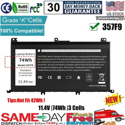 74Wh Laptop Battery For Dell Inspiron 15 5577 7557 7559 7567 Type 357F9 71JF4 US