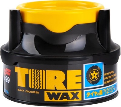 SOFT99 Tire Black Wax 170g Solid Deep Gloss Polish 02015 Car Wheel Care Japan