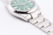 Rolex Oyster Perpetual 41mm Ref. 124300 Custom Green Dial Box and Paper 9