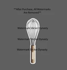 Whisk Sticker Waterproof Decal Baker Baking Food Cake Muffin Kitchen Gift NEW
