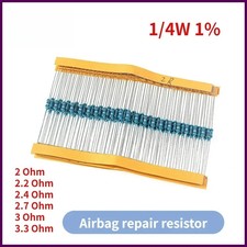 100/120PCS 1/4W 1 Metal Film Resistor Car Airbag Repair Resistance 2ohm 2.2ohm