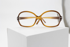 Vintage Optyl Germany Amber Tortoiseshell Eyeglasses Retro 80s Optical Frames
