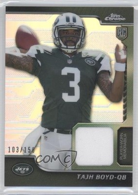 2014 Topps Chrome Rookie Relics Refractor 103/150 Tajh Boyd #RR-TO RC 1f0