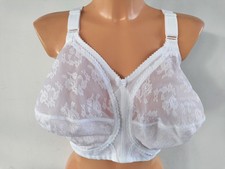 BNWT 46F WOMENS TRIUMPH DOREEN LACE WHITE NON WIRED FULL CUP BRA UK 46F 10166213