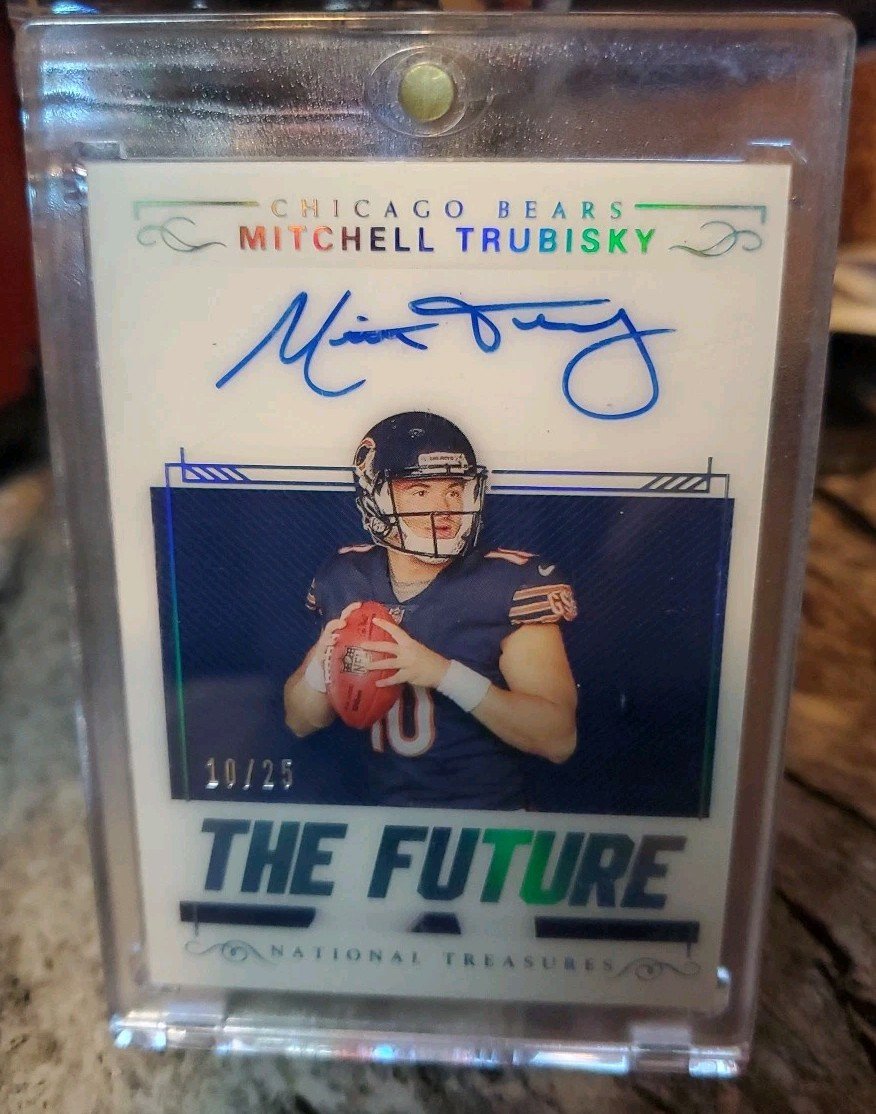 2017 Panini National Treasures - The Future #F-MTB Mitchell Trubisky 10/25 (RC)