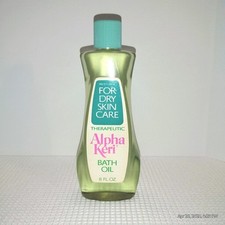 Alpha Keri Bath Oil. 8oz. VTG Bottle. Sweet Floral Scent From Benzophenone.