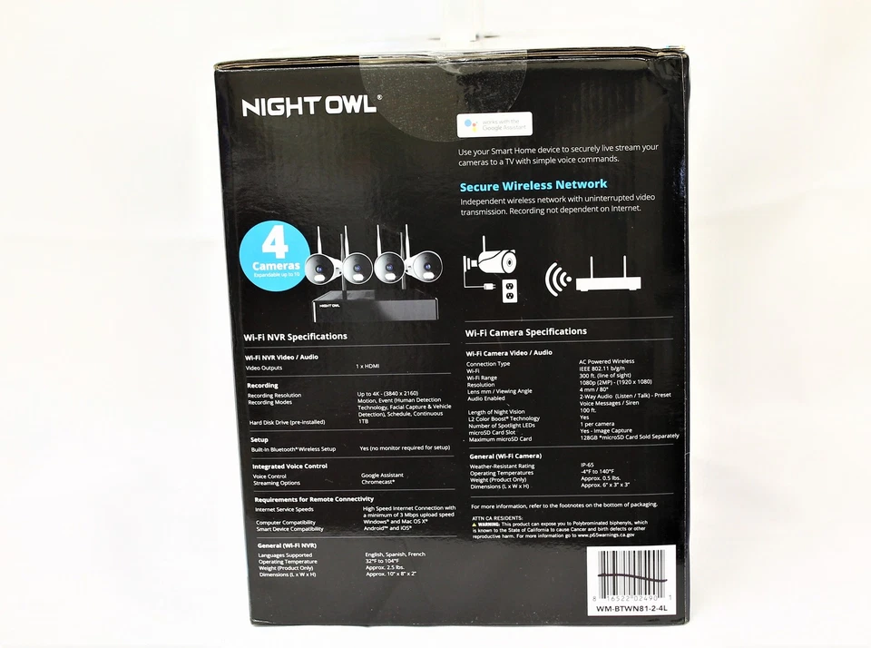 Night Owl Wi-Fi Security System (4 Cameras) - Image 4 of 4