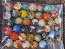 BAG OF 40 BETTER 2004 5/8" JABO CLASSIC MARBLES  MIX $19.99 POST PAID