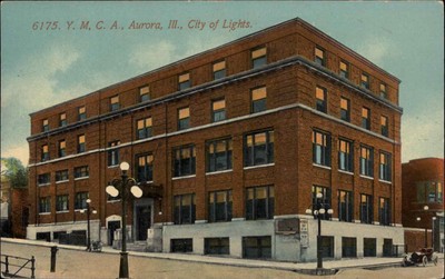 Aurora IL Illinois YMCA City of Lights c1900-20s Vintage Postcard