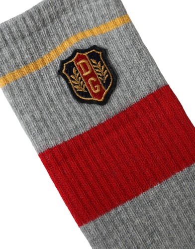 DOLCE & GABBANA Kids Socks Multicolor Stripe Cotton Stretch Knee High s. M 90usd - Picture 2 of 6