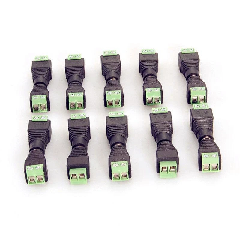 20pcs Male+Female DC Power Jack Connector Adapter Plug 2.1 x 5.5mm for CCTV - Image 2 of 4