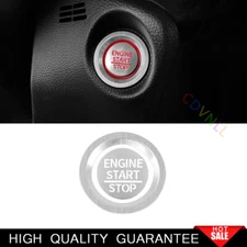 For Honda HR-V Vezel 2016-2022 Silver Aluminum One-Click Startup Cover Trim 2PCS