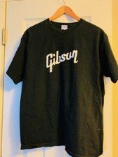EUC Gibson Guitar Black Tee Shirt L 46" chest EUC